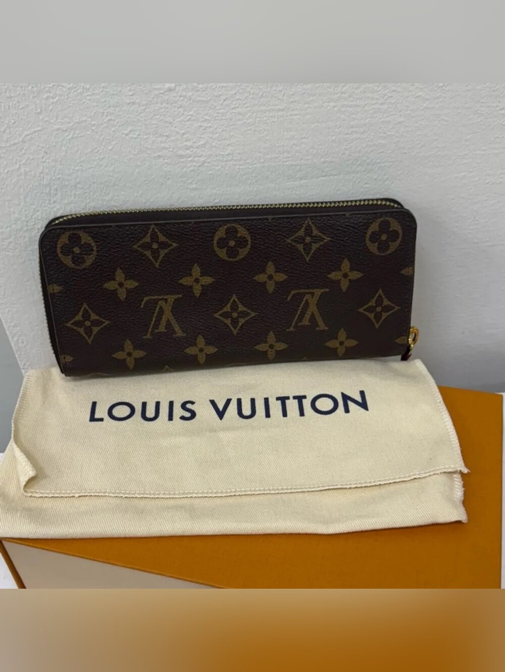 Louis Vuitton Monogram Zip-Around Wallet in Brown and Gold